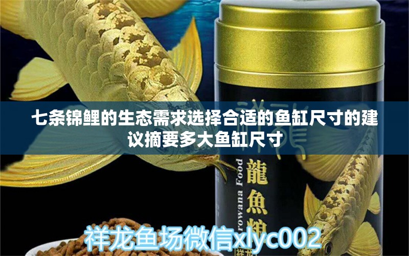 七條錦鯉的生態(tài)需求選擇合適的魚缸尺寸的建議摘要多大魚缸尺寸 野彩魚