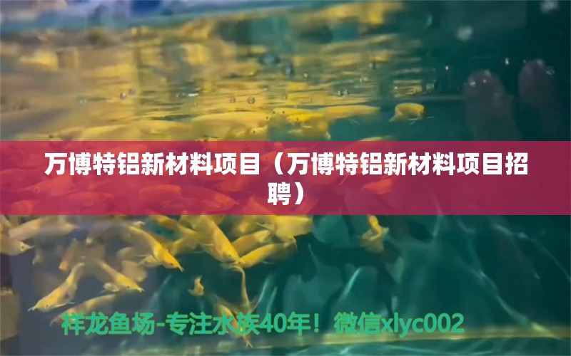 萬博特鋁新材料項目（萬博特鋁新材料項目招聘） 博特水族