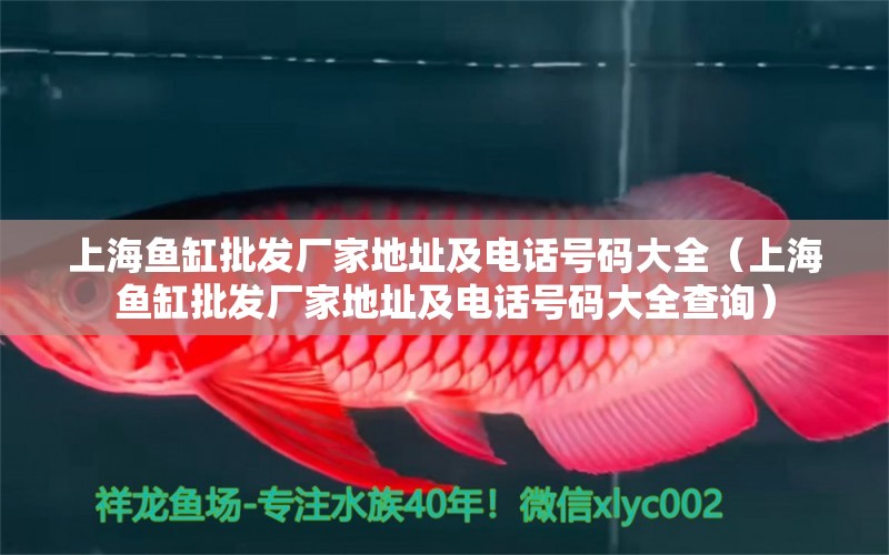 上海魚缸批發(fā)廠家地址及電話號碼大全（上海魚缸批發(fā)廠家地址及電話號碼大全查詢）