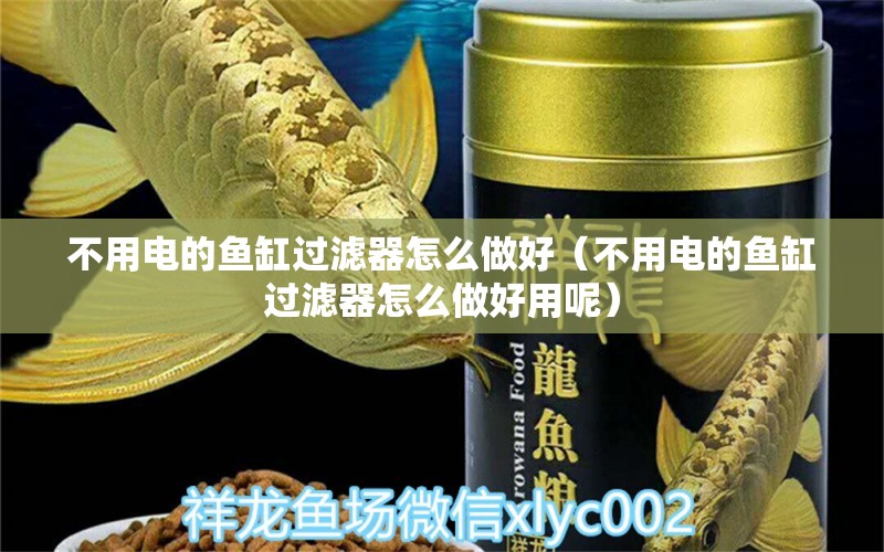 不用電的魚缸過濾器怎么做好（不用電的魚缸過濾器怎么做好用呢）