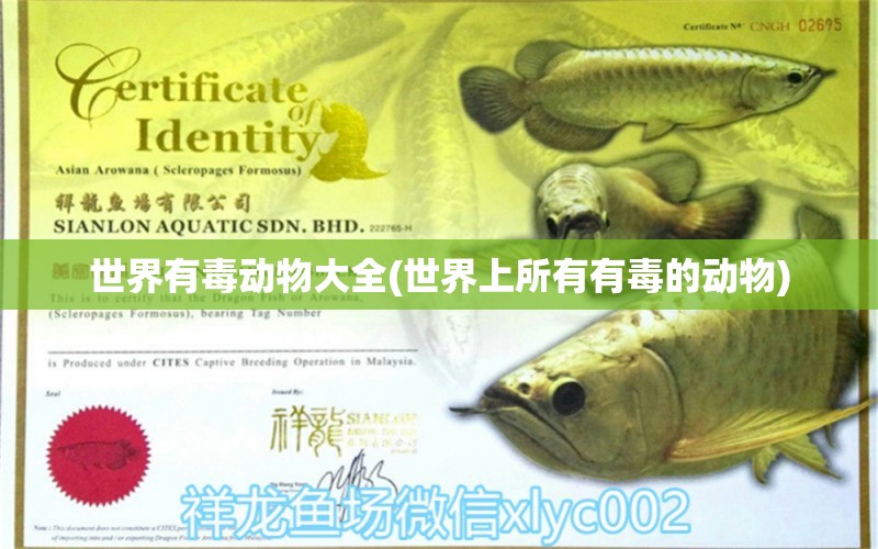 世界有毒動(dòng)物大全(世界上所有有毒的動(dòng)物) 七紋巨鯉魚(yú)