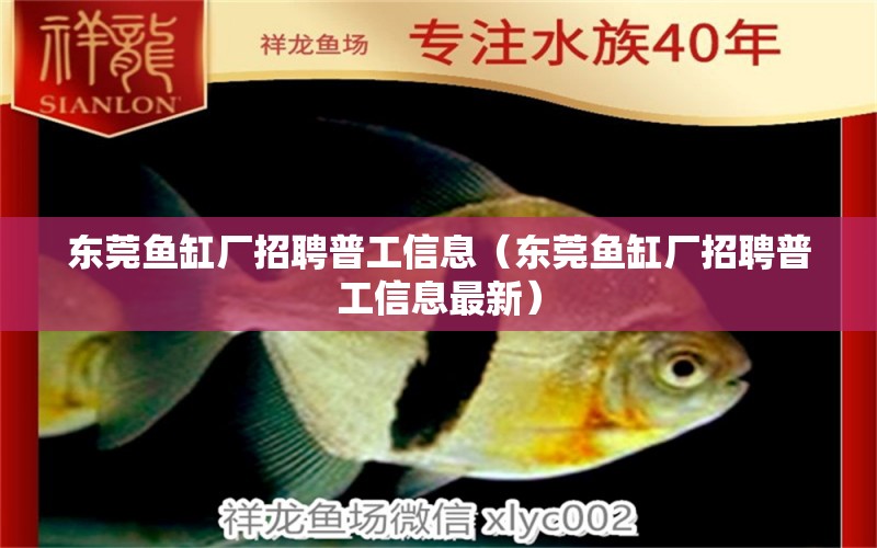 東莞魚缸廠招聘普工信息（東莞魚缸廠招聘普工信息最新）