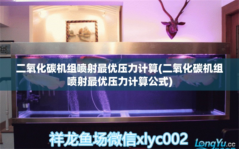 二氧化碳機組噴射最優(yōu)壓力計算(二氧化碳機組噴射最優(yōu)壓力計算公式)