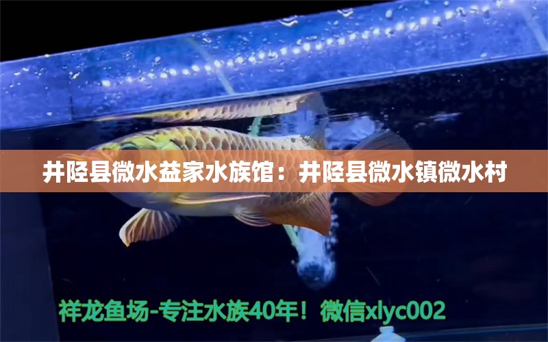 井陘縣微水益家水族館：井陘縣微水鎮(zhèn)微水村 全國水族館企業(yè)名錄