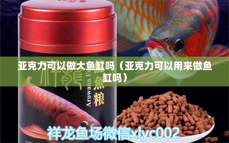 亞克力可以做大魚缸嗎（亞克力可以用來做魚缸嗎） 其他品牌魚缸