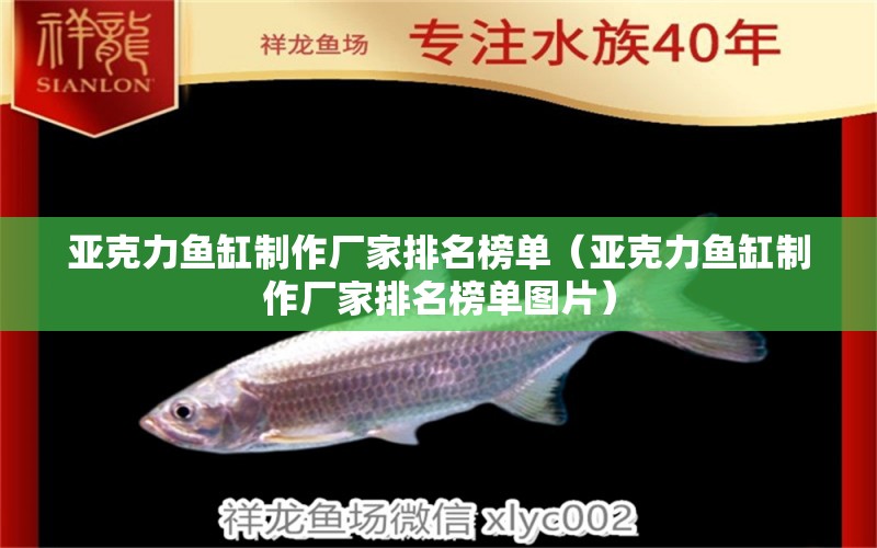 亞克力魚(yú)缸制作廠家排名榜單（亞克力魚(yú)缸制作廠家排名榜單圖片）