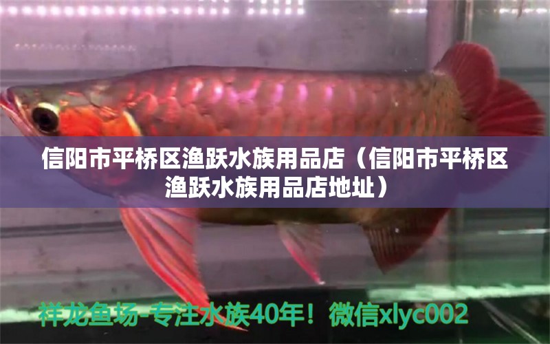 信陽市平橋區(qū)漁躍水族用品店（信陽市平橋區(qū)漁躍水族用品店地址） 水族用品