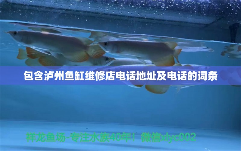 包含瀘州魚缸維修店電話地址及電話的詞條 養(yǎng)魚知識