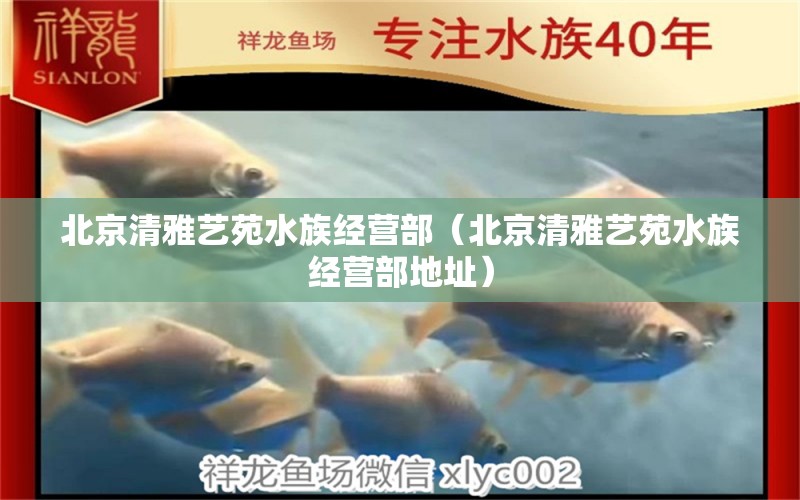 北京清雅藝苑水族經(jīng)營部（北京清雅藝苑水族經(jīng)營部地址）