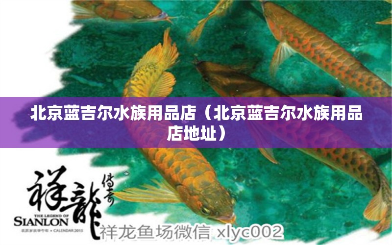 北京藍吉爾水族用品店（北京藍吉爾水族用品店地址） 水族用品