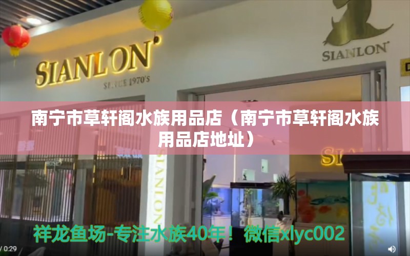 南寧市草軒閣水族用品店（南寧市草軒閣水族用品店地址） 水族用品