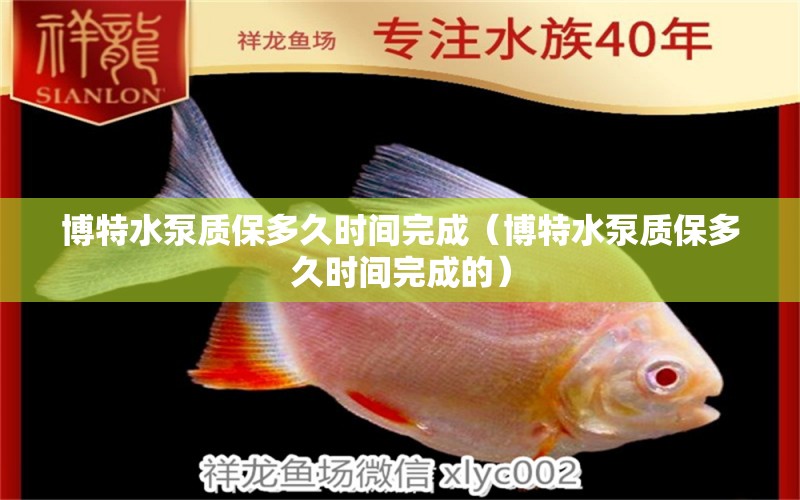 博特水泵質(zhì)保多久時間完成（博特水泵質(zhì)保多久時間完成的）