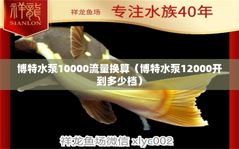 博特水泵10000流量換算（博特水泵12000開(kāi)到多少檔）