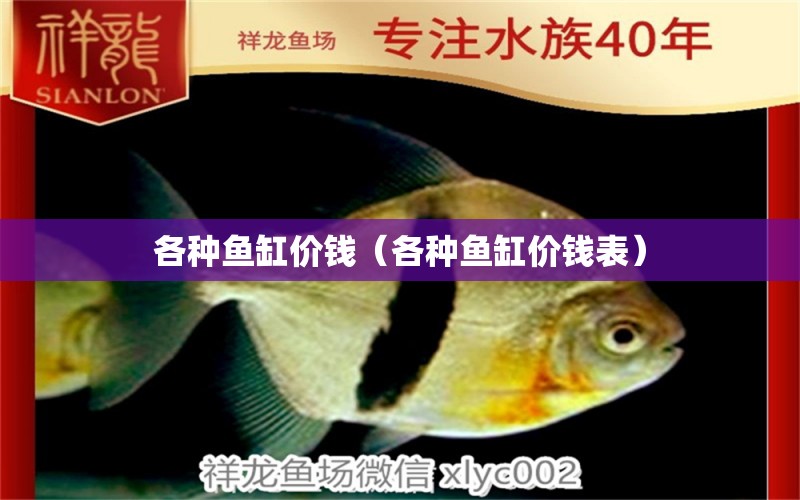 各種魚缸價錢（各種魚缸價錢表）