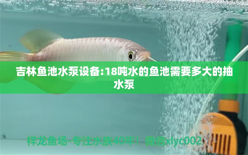 吉林魚池水泵設(shè)備:18噸水的魚池需要多大的抽水泵