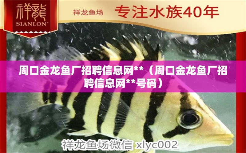 周口金龍魚廠招聘信息網(wǎng)**（周口金龍魚廠招聘信息網(wǎng)**號碼） 祥龍水族醫(yī)院