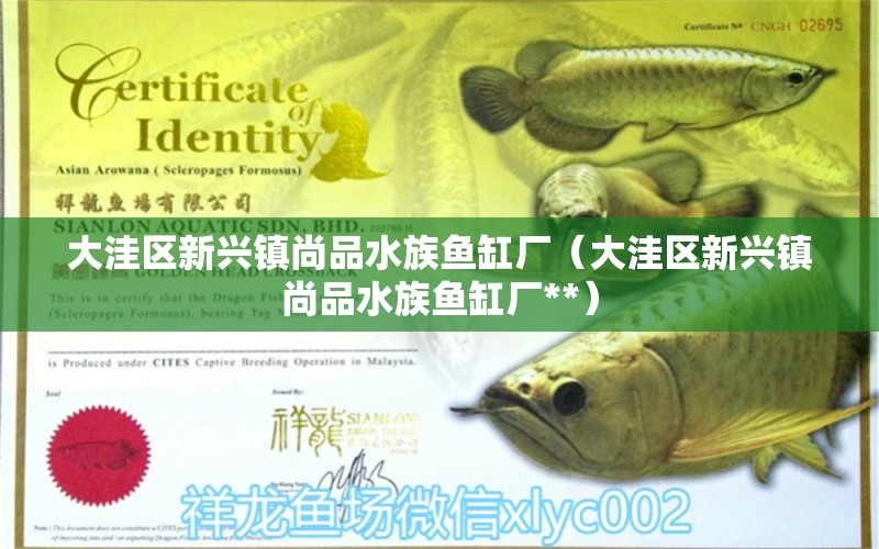 大洼區(qū)新興鎮(zhèn)尚品水族魚缸廠（大洼區(qū)新興鎮(zhèn)尚品水族魚缸廠**） 全國水族館企業(yè)名錄