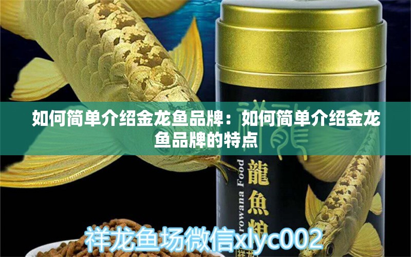 如何簡單介紹金龍魚品牌：如何簡單介紹金龍魚品牌的特點