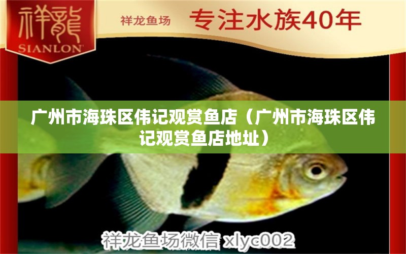 廣州市海珠區(qū)偉記觀賞魚店（廣州市海珠區(qū)偉記觀賞魚店地址） 全國水族館企業(yè)名錄