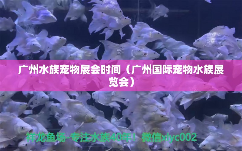 廣州水族寵物展會(huì)時(shí)間（廣州國(guó)際寵物水族展覽會(huì)）