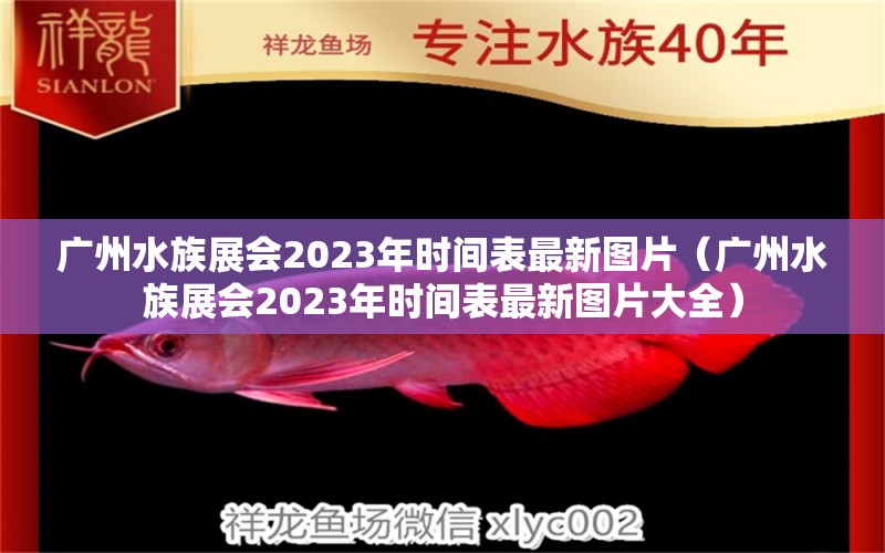 廣州水族展會(huì)2023年時(shí)間表最新圖片（廣州水族展會(huì)2023年時(shí)間表最新圖片大全）