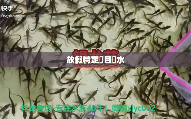 放假特定節(jié)目換水