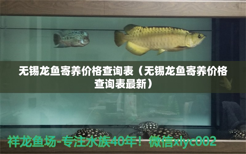 無錫龍魚寄養(yǎng)價格查詢表（無錫龍魚寄養(yǎng)價格查詢表最新）