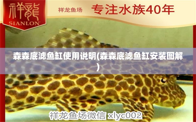 森森底濾魚缸使用說明(森森底濾魚缸安裝圖解) 黃金招財貓魚 第1張