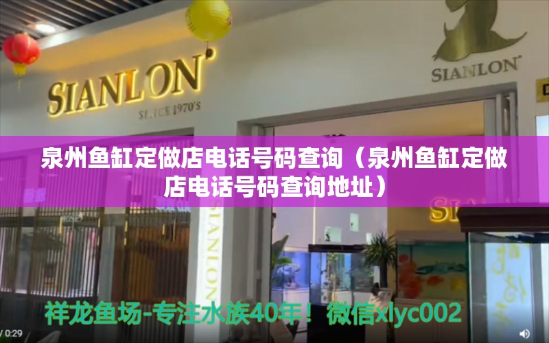 泉州魚缸定做店電話號碼查詢（泉州魚缸定做店電話號碼查詢地址） 薩伊藍(lán)魚