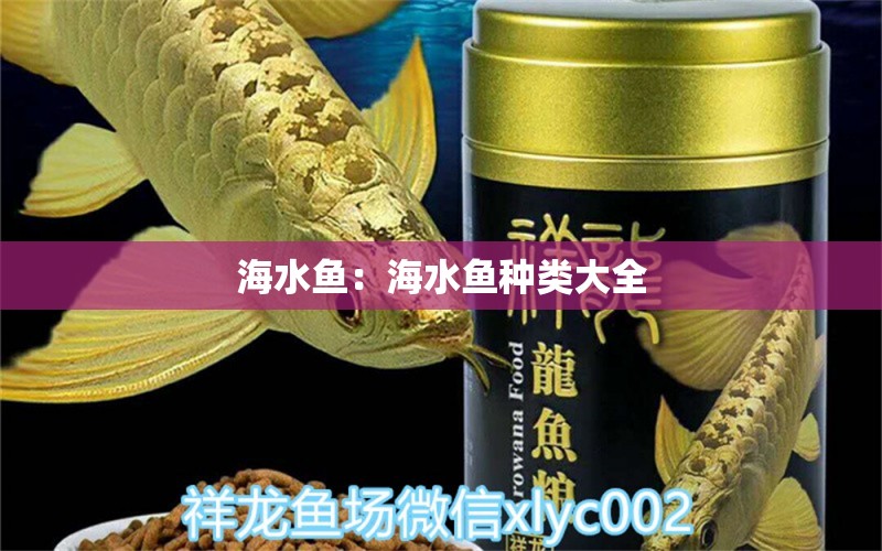 海水魚：海水魚種類大全