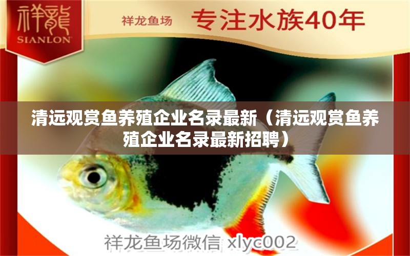 清遠(yuǎn)觀賞魚養(yǎng)殖企業(yè)名錄最新（清遠(yuǎn)觀賞魚養(yǎng)殖企業(yè)名錄最新招聘） 黃金斑馬魚