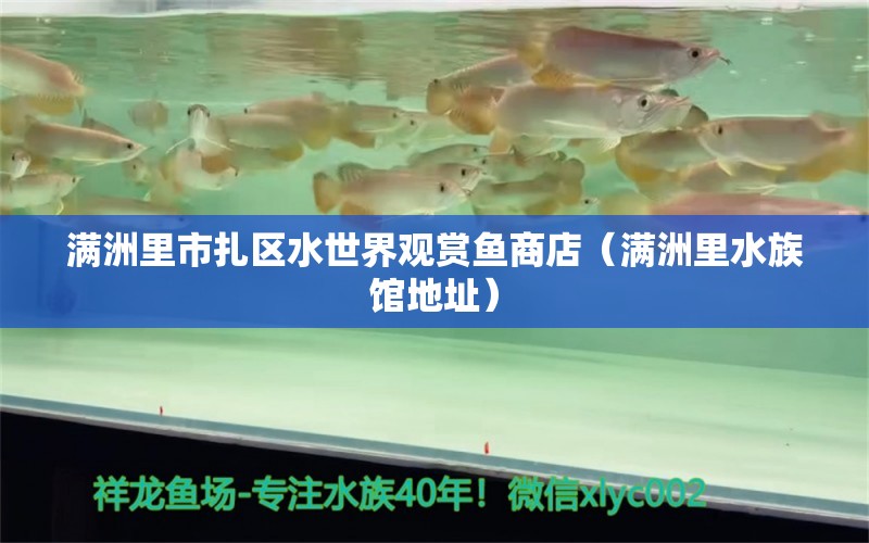 滿洲里市扎區(qū)水世界觀賞魚商店（滿洲里水族館地址） 全國水族館企業(yè)名錄