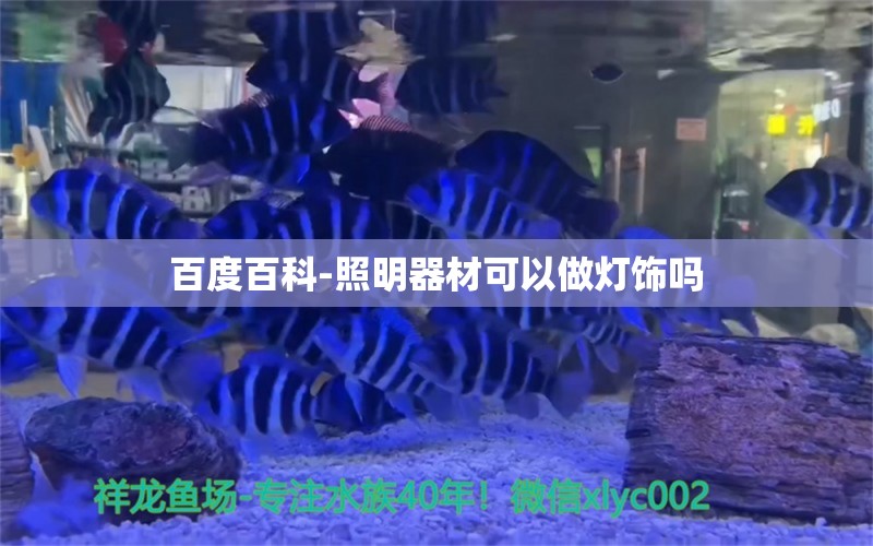 百度百科-照明器材可以做燈飾嗎 照明器材