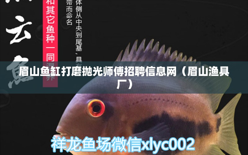 眉山魚缸打磨拋光師傅招聘信息網(wǎng)（眉山漁具廠）