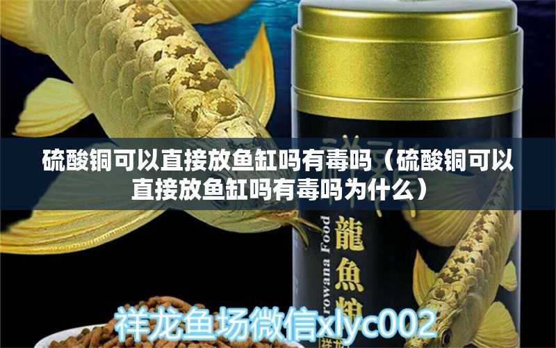 硫酸銅可以直接放魚缸嗎有毒嗎（硫酸銅可以直接放魚缸嗎有毒嗎為什么） 福虎/異型虎魚/純色虎魚