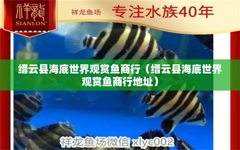 縉云縣海底世界觀賞魚商行（縉云縣海底世界觀賞魚商行地址）