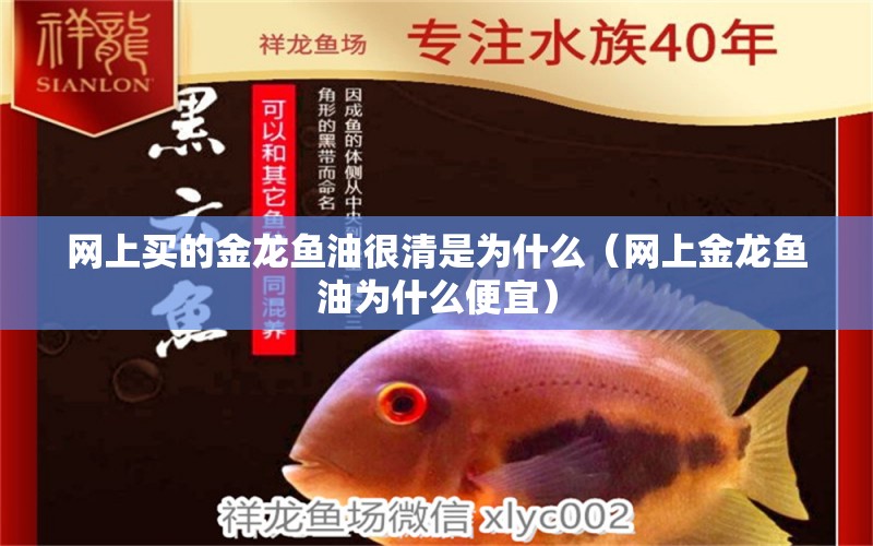 網上買的金龍魚油很清是為什么（網上金龍魚油為什么便宜）