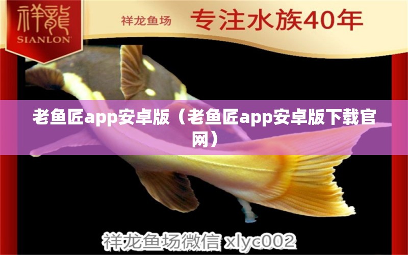 老魚匠app安卓版（老魚匠app安卓版下載官網(wǎng)）