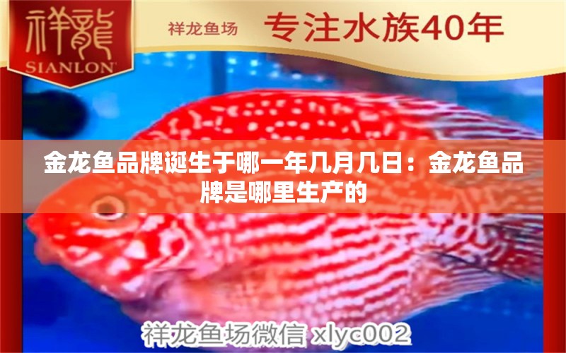 金龍魚品牌誕生于哪一年幾月幾日：金龍魚品牌是哪里生產(chǎn)的