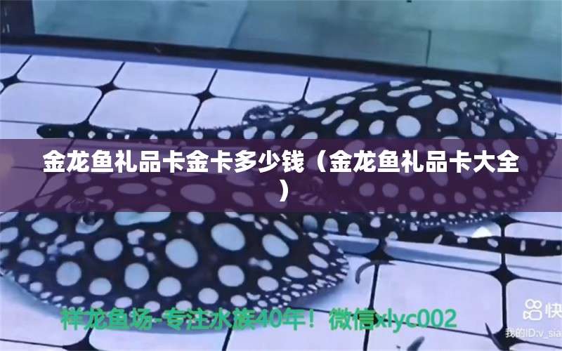 金龍魚禮品卡金卡多少錢（金龍魚禮品卡大全）