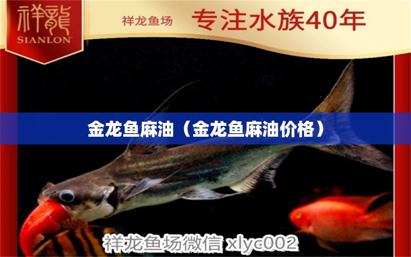 金龍魚麻油（金龍魚麻油價(jià)格） 祥龍水族醫(yī)院