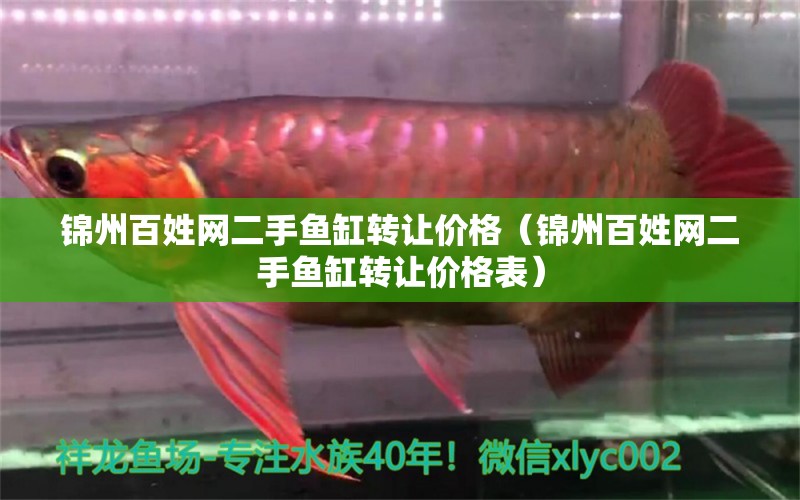 錦州百姓網(wǎng)二手魚缸轉(zhuǎn)讓價格（錦州百姓網(wǎng)二手魚缸轉(zhuǎn)讓價格表） 元寶鳳凰魚專用魚糧