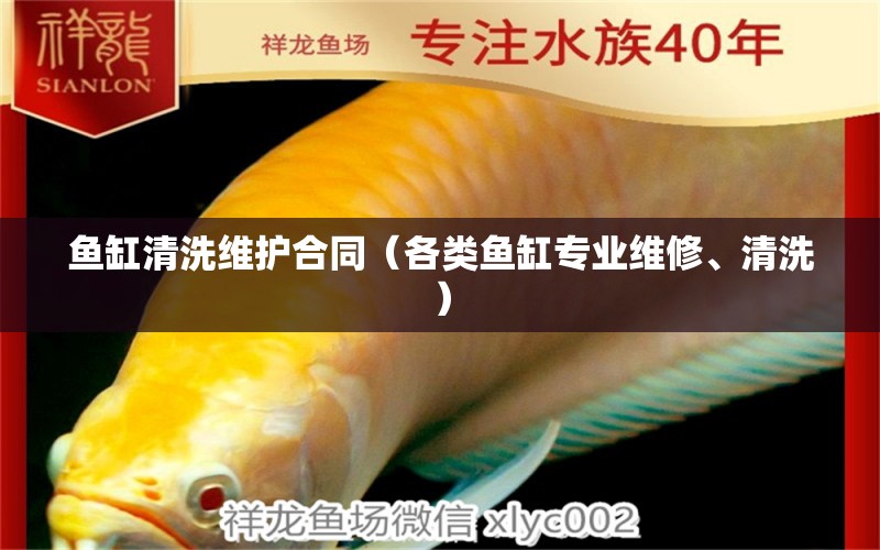 魚缸清洗維護(hù)合同（各類魚缸專業(yè)維修、清洗）