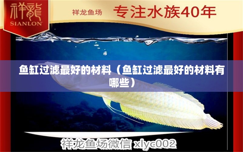 魚(yú)缸過(guò)濾最好的材料（魚(yú)缸過(guò)濾最好的材料有哪些） 祥龍水族醫(yī)院