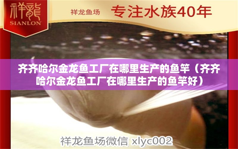 齊齊哈爾金龍魚工廠在哪里生產(chǎn)的魚竿（齊齊哈爾金龍魚工廠在哪里生產(chǎn)的魚竿好）