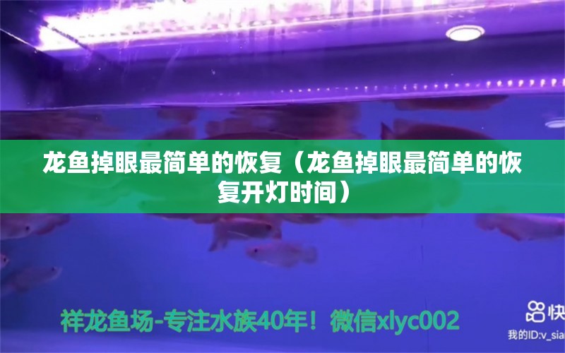 龍魚掉眼最簡單的恢復(fù)（龍魚掉眼最簡單的恢復(fù)開燈時間）