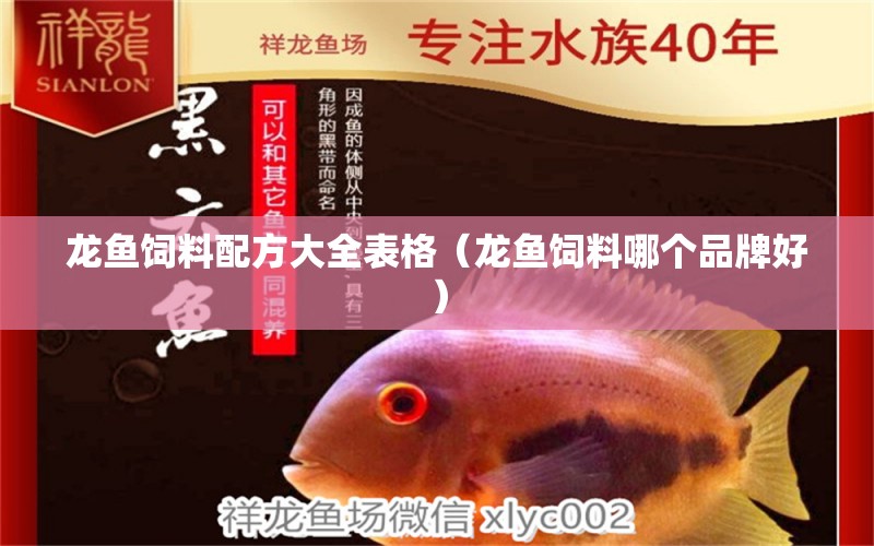 龍魚(yú)飼料配方大全表格（龍魚(yú)飼料哪個(gè)品牌好）