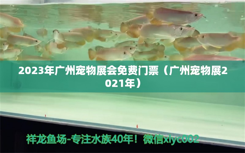 2023年廣州寵物展會免費(fèi)門票（廣州寵物展2021年） 觀賞魚