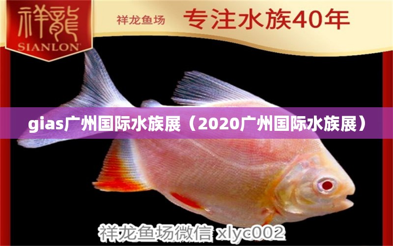 gias廣州國際水族展（2020廣州國際水族展）