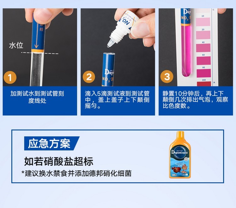 大禹德邦亞硝酸鹽測試劑PHNO2NH3淡海水質(zhì)氨氮阿摩尼亞余氯檢測 黃金眼鏡蛇雷龍魚 第36張